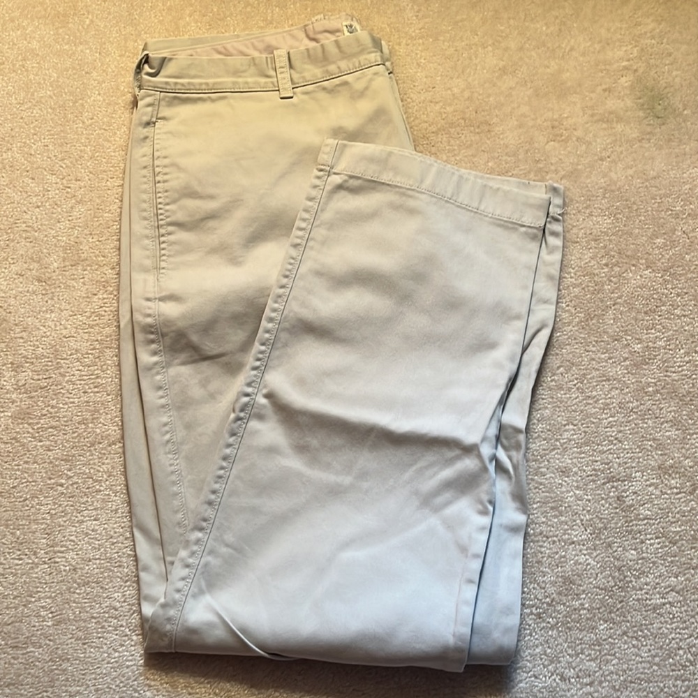 J Crew 3 pair khakis khaki, grey and beige 35x32 - Picture 6 of 7